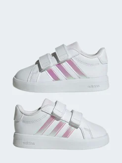 adidas White Grand Court 3.0 Infant Trainers
