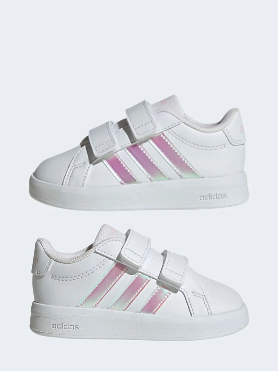 adidas White Grand Court 3.0 Infant Trainers