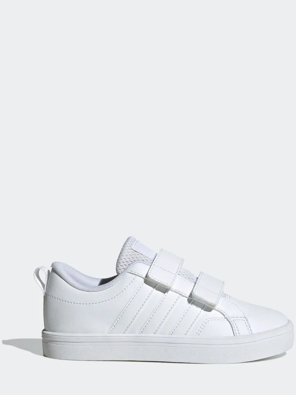 adidas White VS Pace 2.0 Hook and Loop Kids Trainers