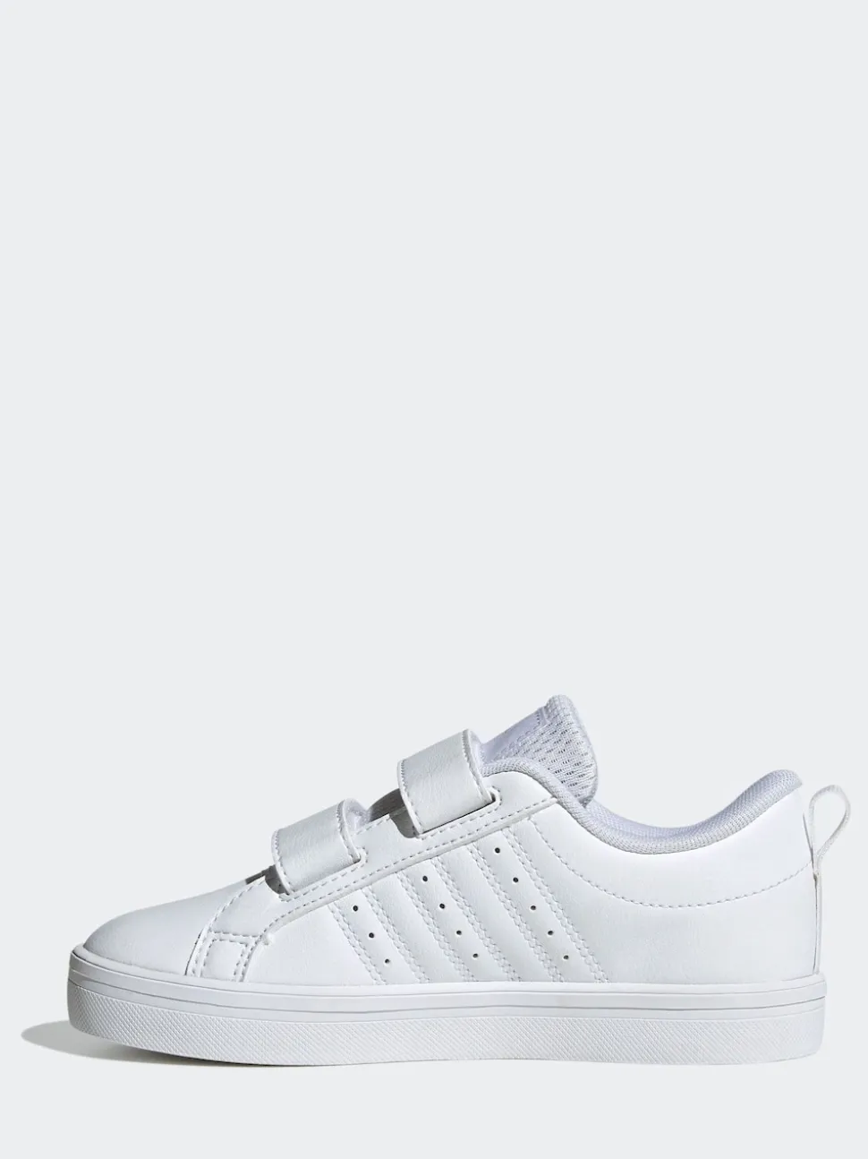 adidas White VS Pace 2.0 Hook and Loop Kids Trainers