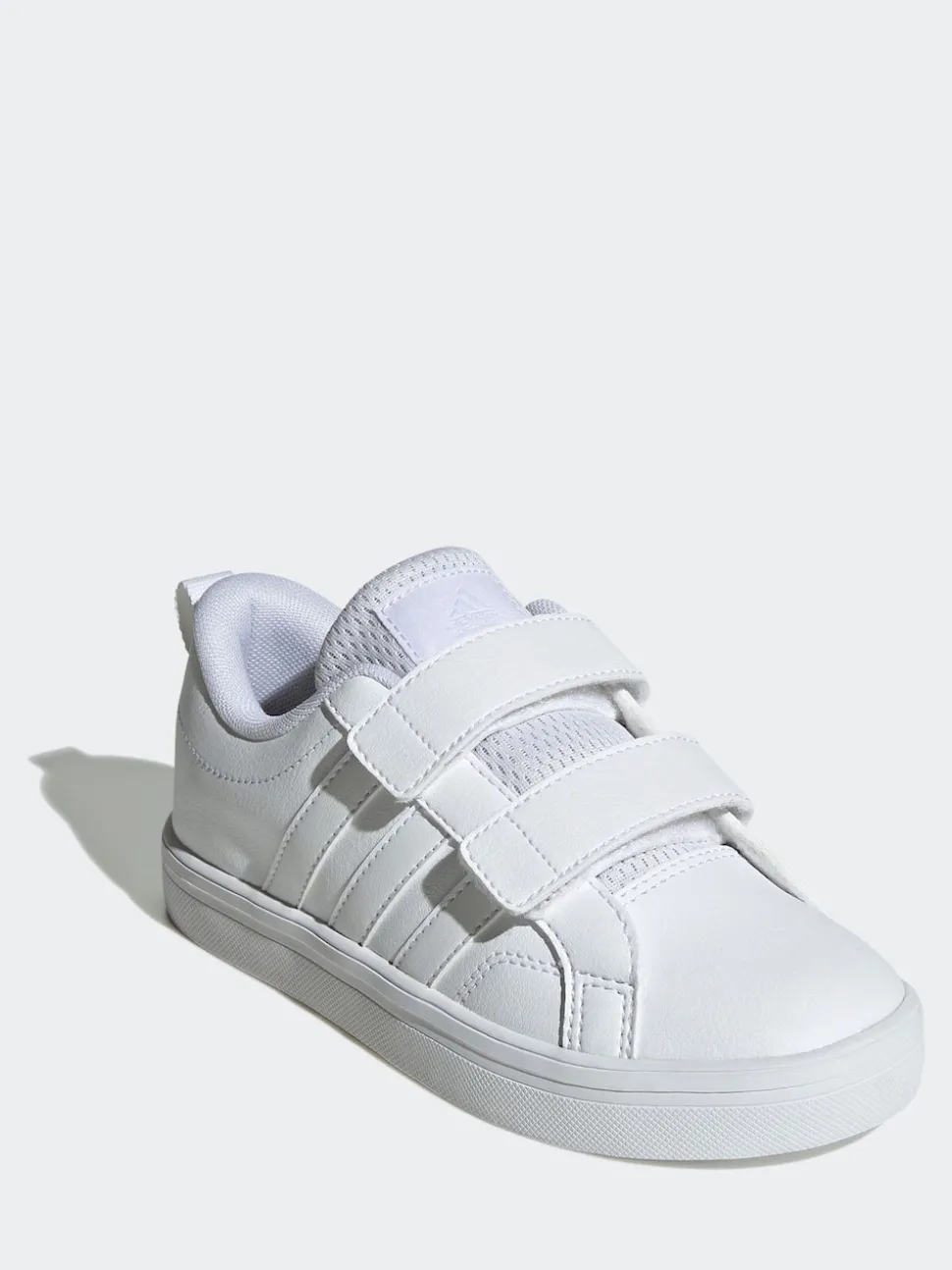 adidas White VS Pace 2.0 Hook and Loop Kids Trainers