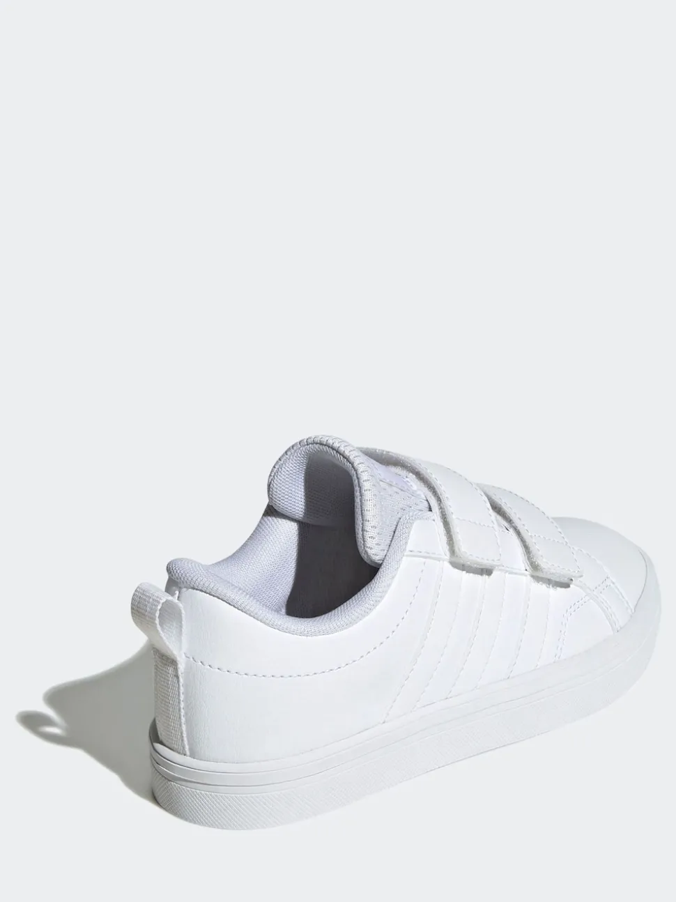 adidas White VS Pace 2.0 Hook and Loop Kids Trainers