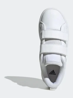 adidas White VS Pace 2.0 Hook and Loop Kids Trainers