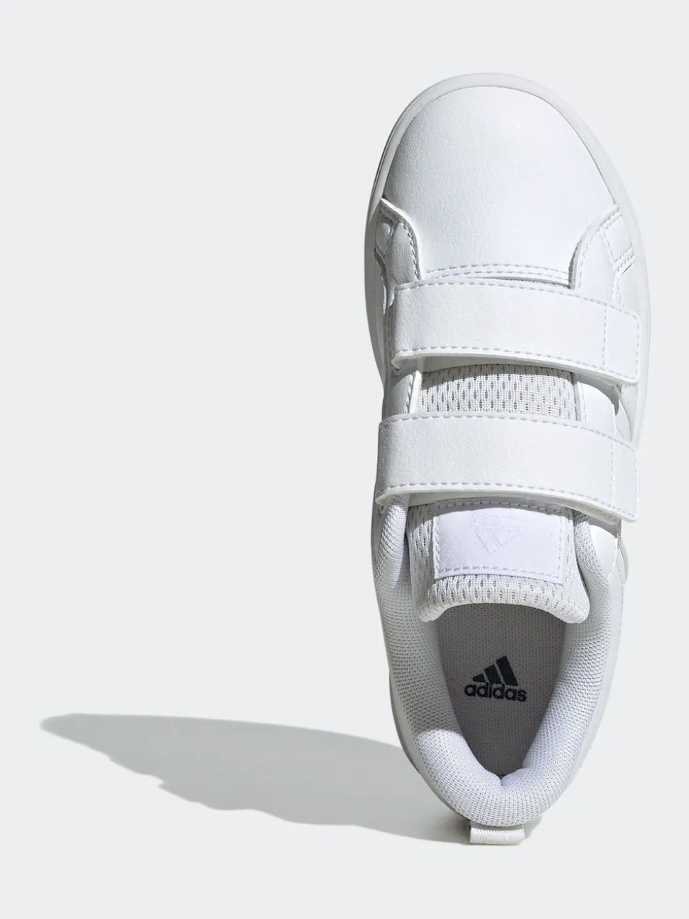 adidas White VS Pace 2.0 Hook and Loop Kids Trainers