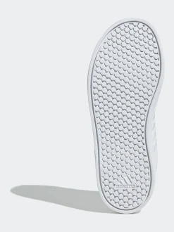 adidas White VS Pace 2.0 Hook and Loop Kids Trainers