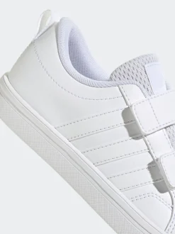 adidas White VS Pace 2.0 Hook and Loop Kids Trainers