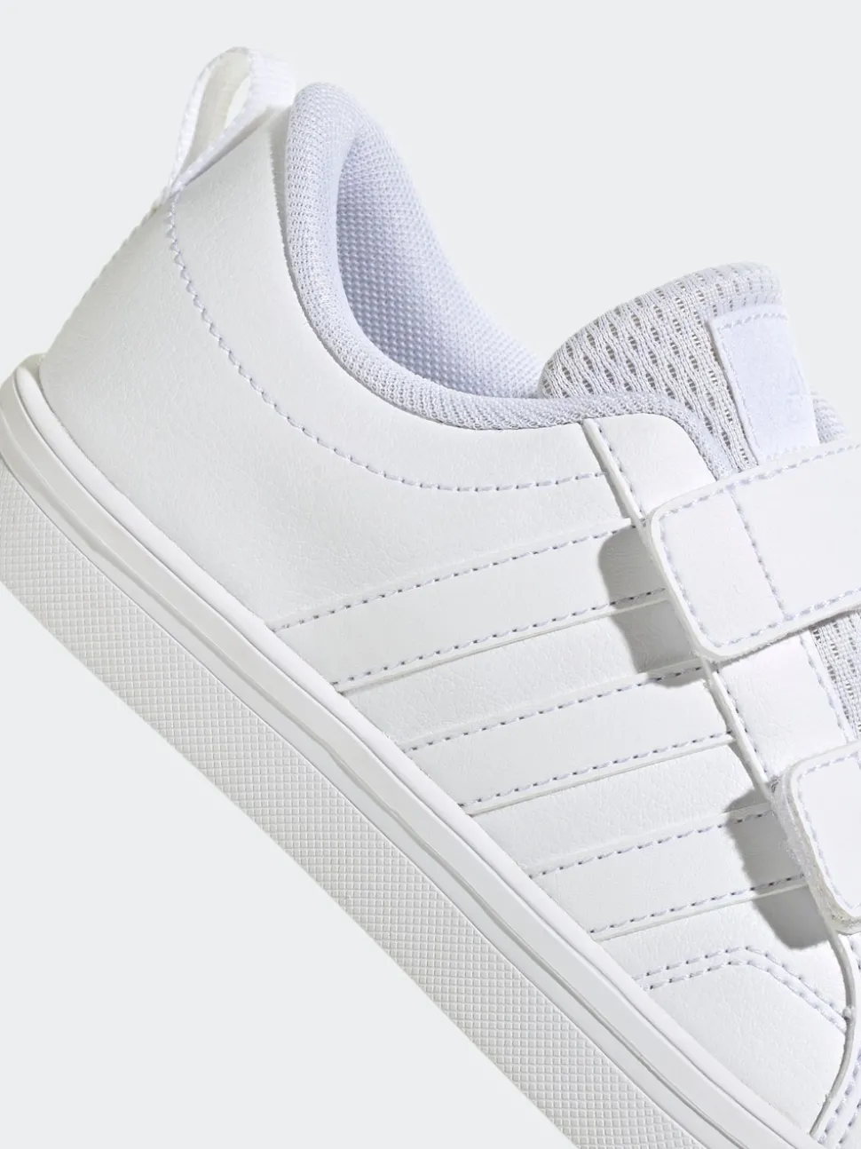 adidas White VS Pace 2.0 Hook and Loop Kids Trainers