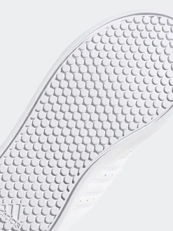 adidas White VS Pace 2.0 Hook and Loop Kids Trainers
