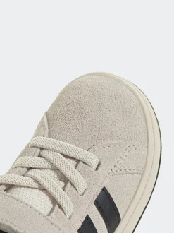 adidas Ash Grey Grand Court 2.0 Elastic Lace Infant Trainers