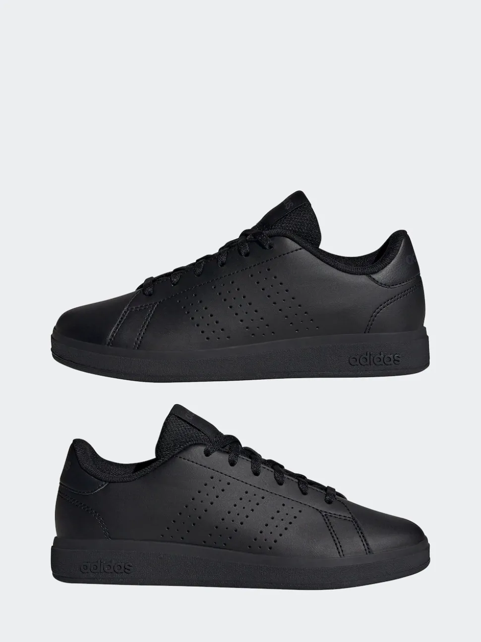 adidas Black Advantage Base 2.0 Lace Junior Trainers