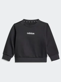 adidas Black Essentials Infant Kids Joggers Set