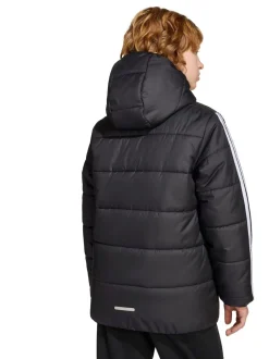 adidas Black Essentials 3-Stripes Padded Kids Jacket