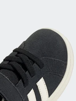 adidas Black Grand Court 2.0 Elastic Lace Infant Trainers