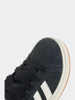 adidas Black Grand Court 00s Suede Lace Kids Trainers