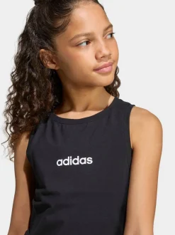 adidas Black Linear Jersey Tank Top