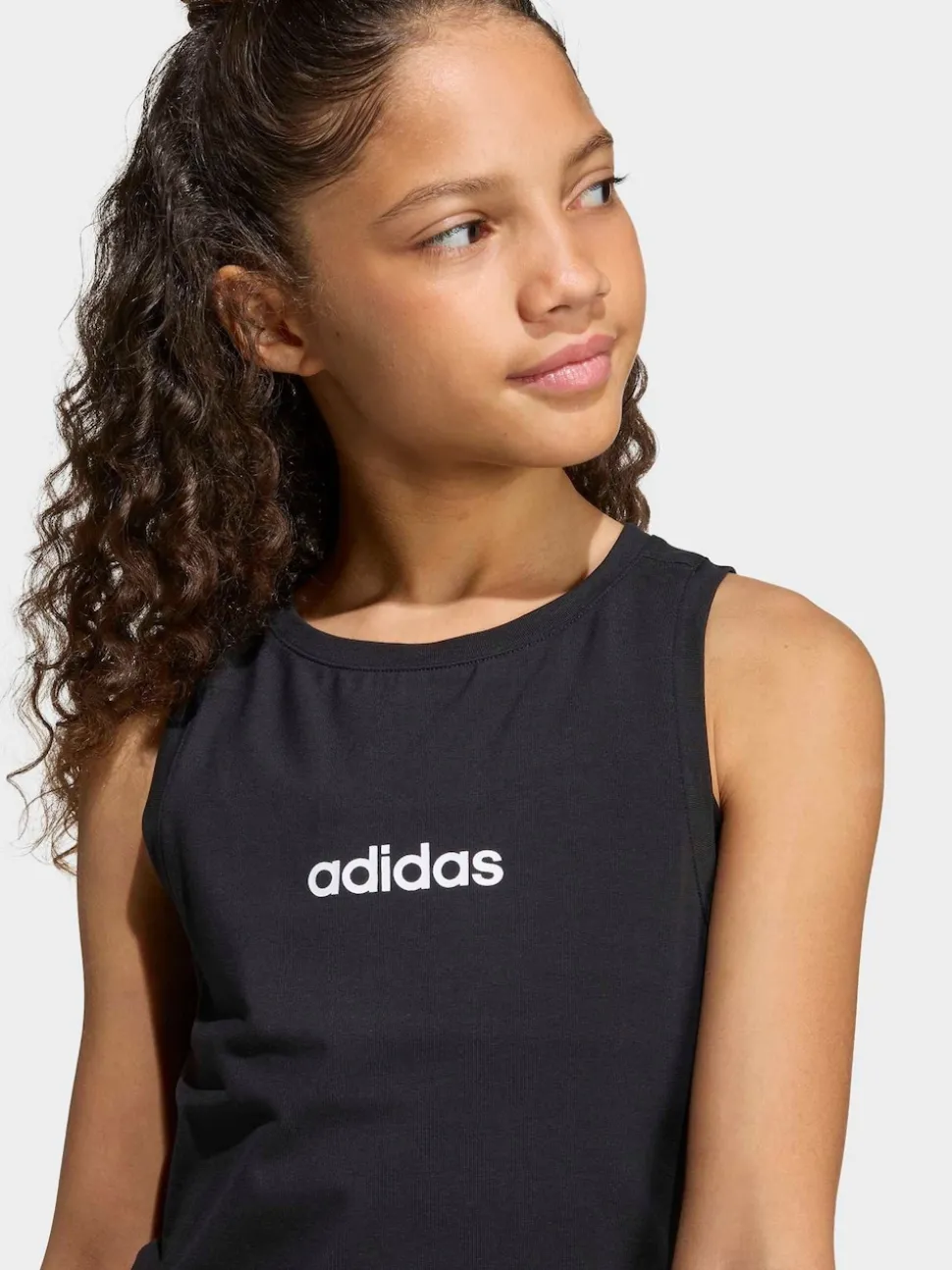 adidas Black Linear Jersey Tank Top