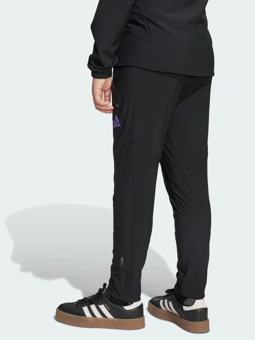 adidas Black Manchester United Trio 25 Competition Vis Tech Travel Trousers