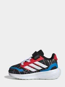 adidas Black Marvel Spider-Man Runfalcon Hook and Loop Kids Trainers