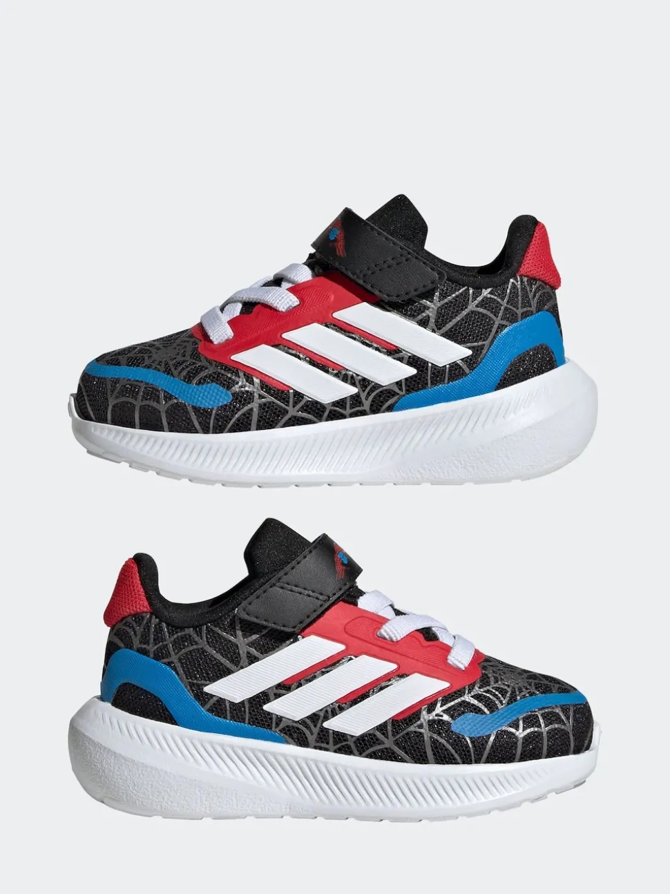 adidas Black Marvel Spider-Man Runfalcon Hook and Loop Kids Trainers