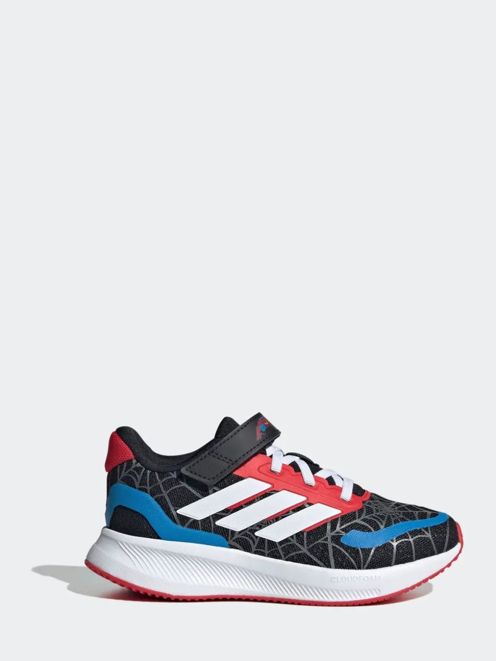 adidas Black Marvel Spider-Man Runfalcon Hook and Loop Kids Trainers