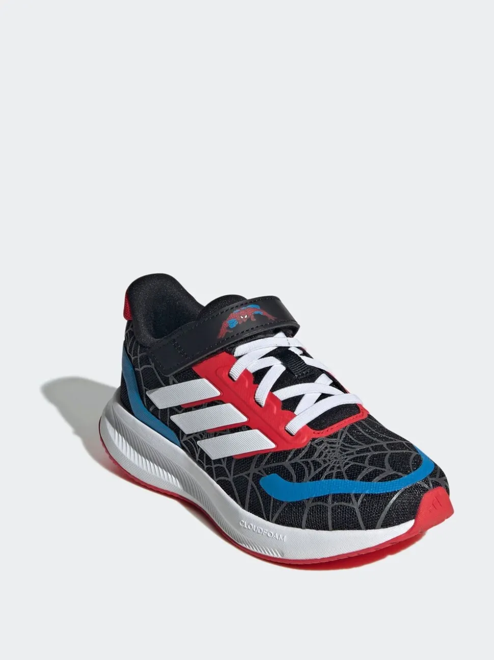 adidas Black Marvel Spider-Man Runfalcon Hook and Loop Kids Trainers