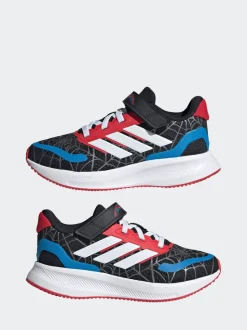 adidas Black Marvel Spider-Man Runfalcon Hook and Loop Kids Trainers