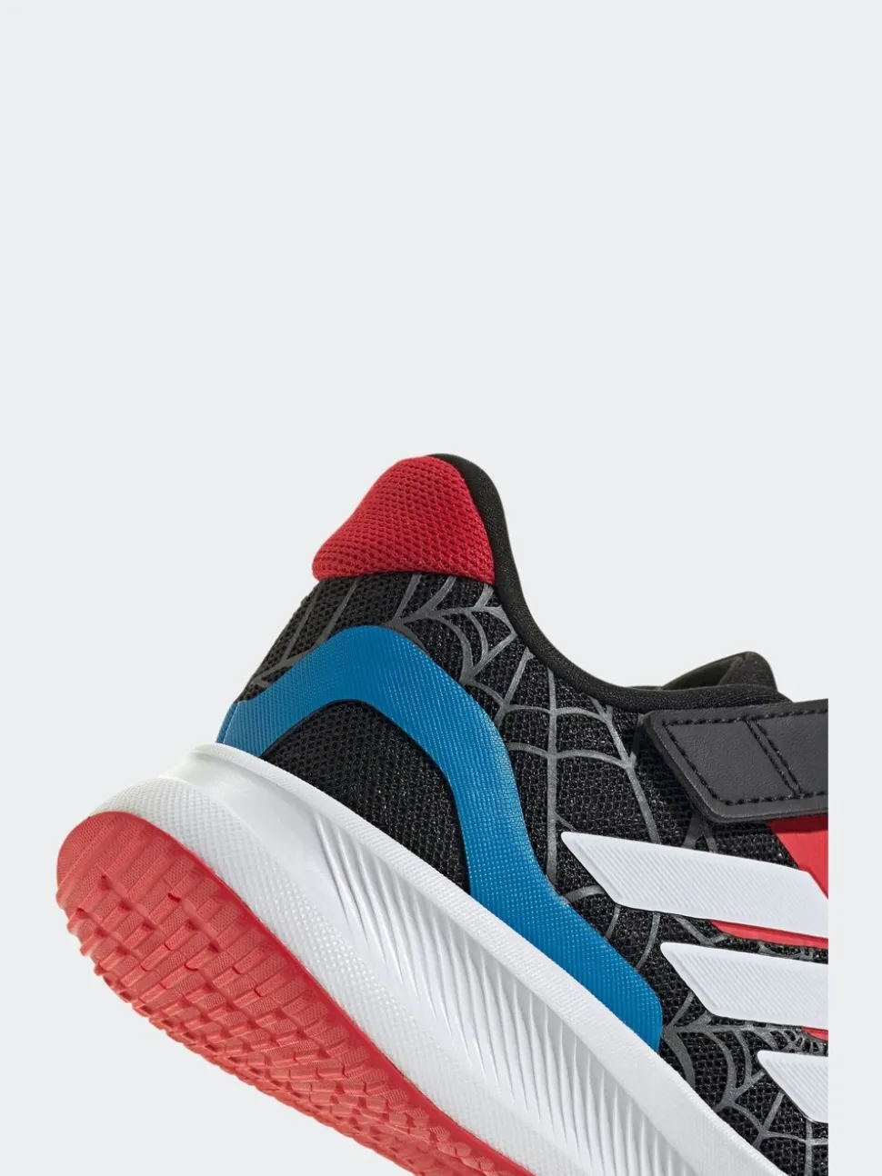 adidas Black Marvel Spider-Man Runfalcon Hook and Loop Kids Trainers