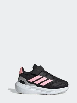 adidas Black/Pink Runfalcon 5 Hook and Loop Easy On Infant Trainers