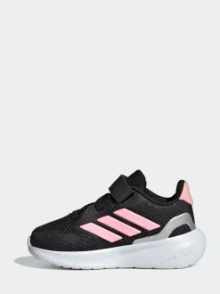 adidas Black/Pink Runfalcon 5 Hook and Loop Easy On Infant Trainers