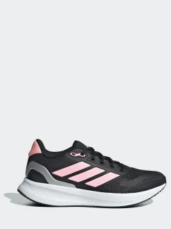 adidas Black/Pink Runfalcon 5 Lace Running Junior Trainers