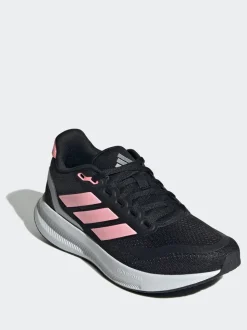 adidas Black/Pink Runfalcon 5 Lace Running Junior Trainers