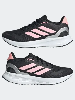 adidas Black/Pink Runfalcon 5 Lace Running Junior Trainers