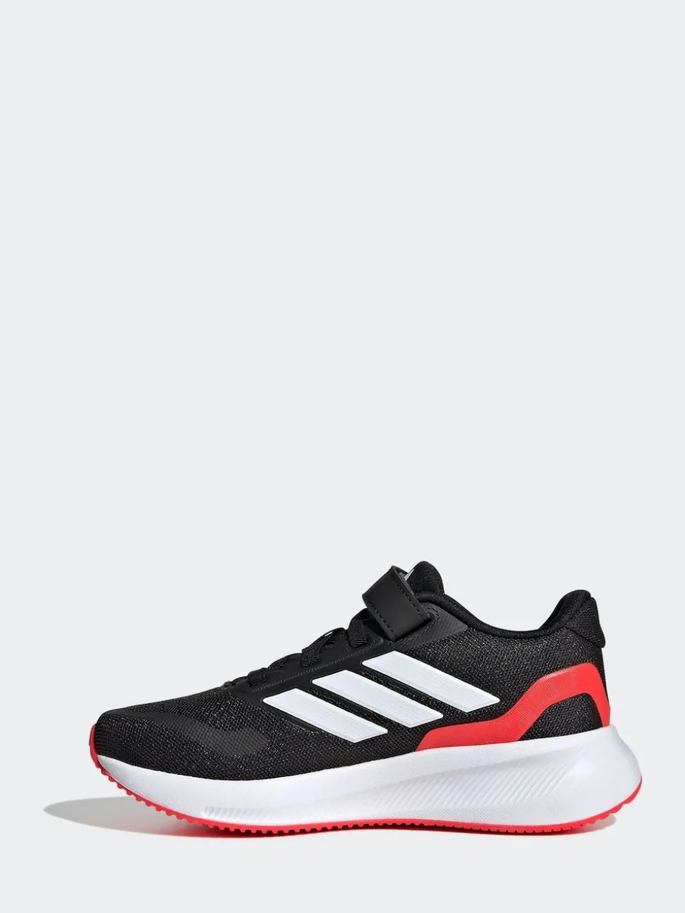 adidas Black/Red Runfalcon 5 Elastic Lace Running Kids Trainers