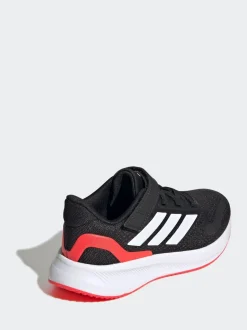 adidas Black/Red Runfalcon 5 Elastic Lace Running Kids Trainers