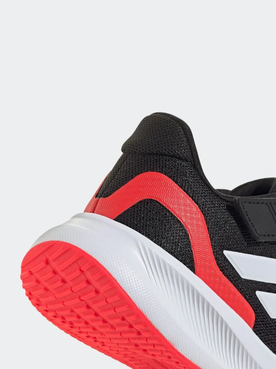 adidas Black/Red Runfalcon 5 Elastic Lace Running Kids Trainers
