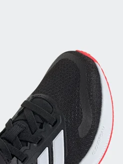 adidas Black/Red Runfalcon 5 Elastic Lace Running Kids Trainers