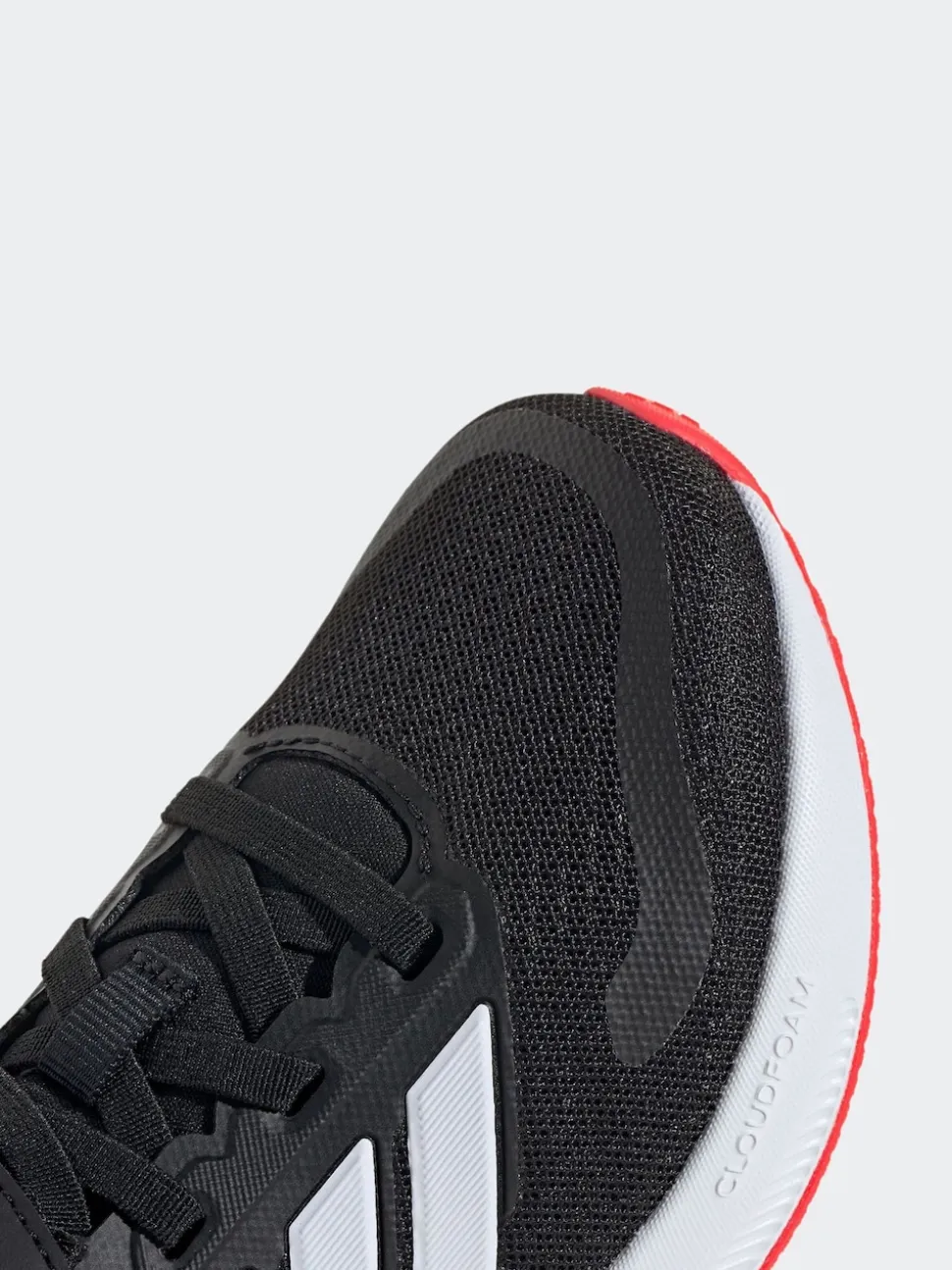 adidas Black/Red Runfalcon 5 Elastic Lace Running Kids Trainers