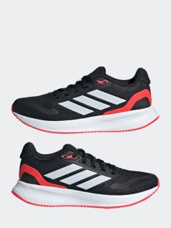 adidas Black/Red Runfalcon 5 Lace Running Junior Trainers