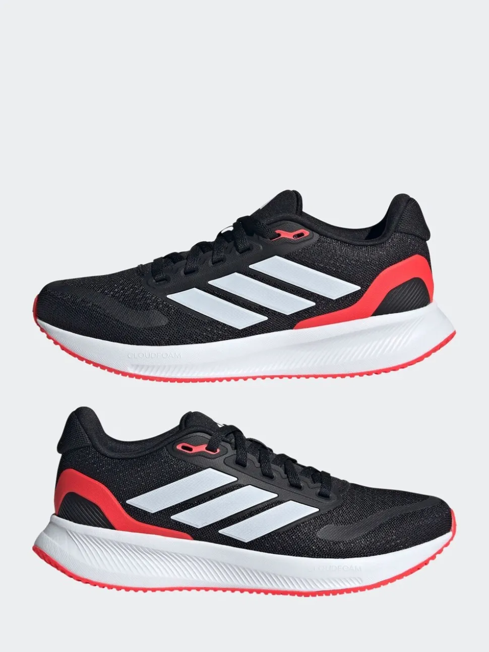 adidas Black/Red Runfalcon 5 Lace Running Junior Trainers