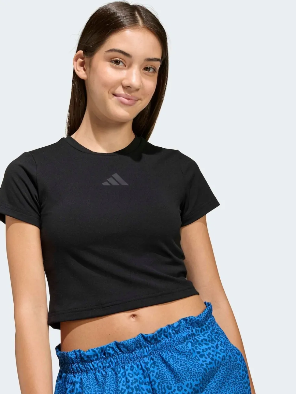 adidas Black Soft Touch Baby Crop T-Shirt