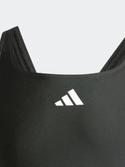 adidas Black 3-Stripes C-Back Kids Swimsuit