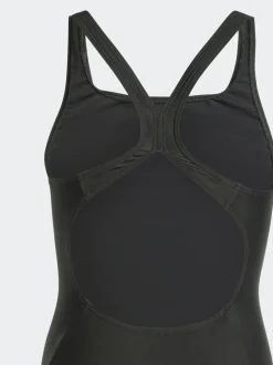 adidas Black 3-Stripes C-Back Kids Swimsuit