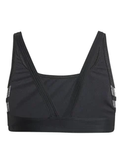 adidas Black 3-Stripes V-Back Kids Bikini