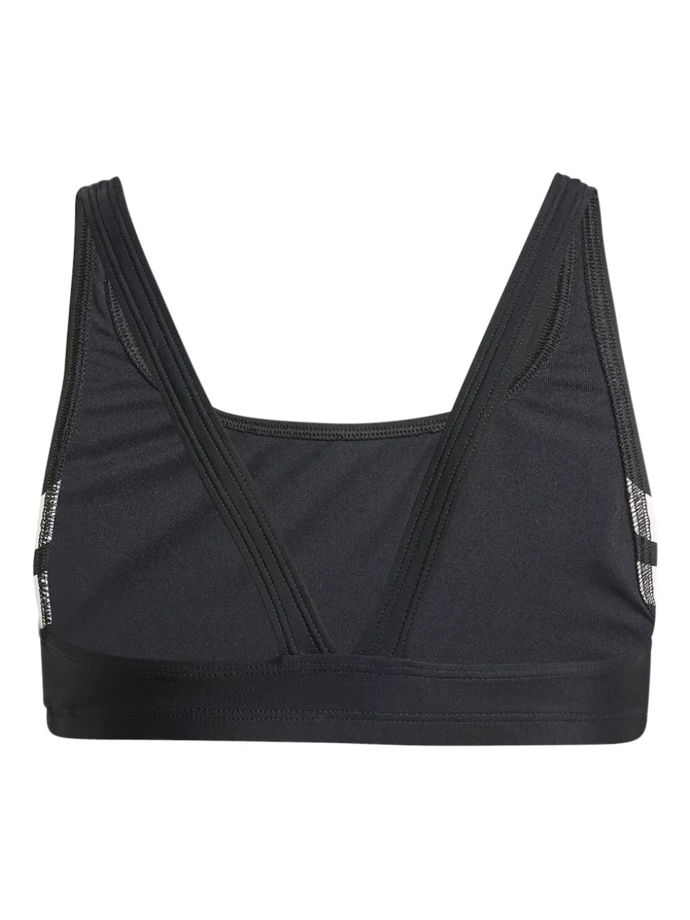 adidas Black 3-Stripes V-Back Kids Bikini