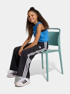 adidas Black 3-Stripes Woven Wide Leg Joggers