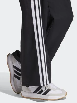 adidas Black 3-Stripes Woven Wide Leg Joggers