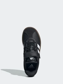 adidas Black/Tan VL Court 3.0 Hook and Loop Kids Trainers