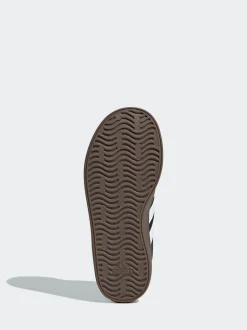 adidas Black/Tan VL Court 3.0 Hook and Loop Kids Trainers