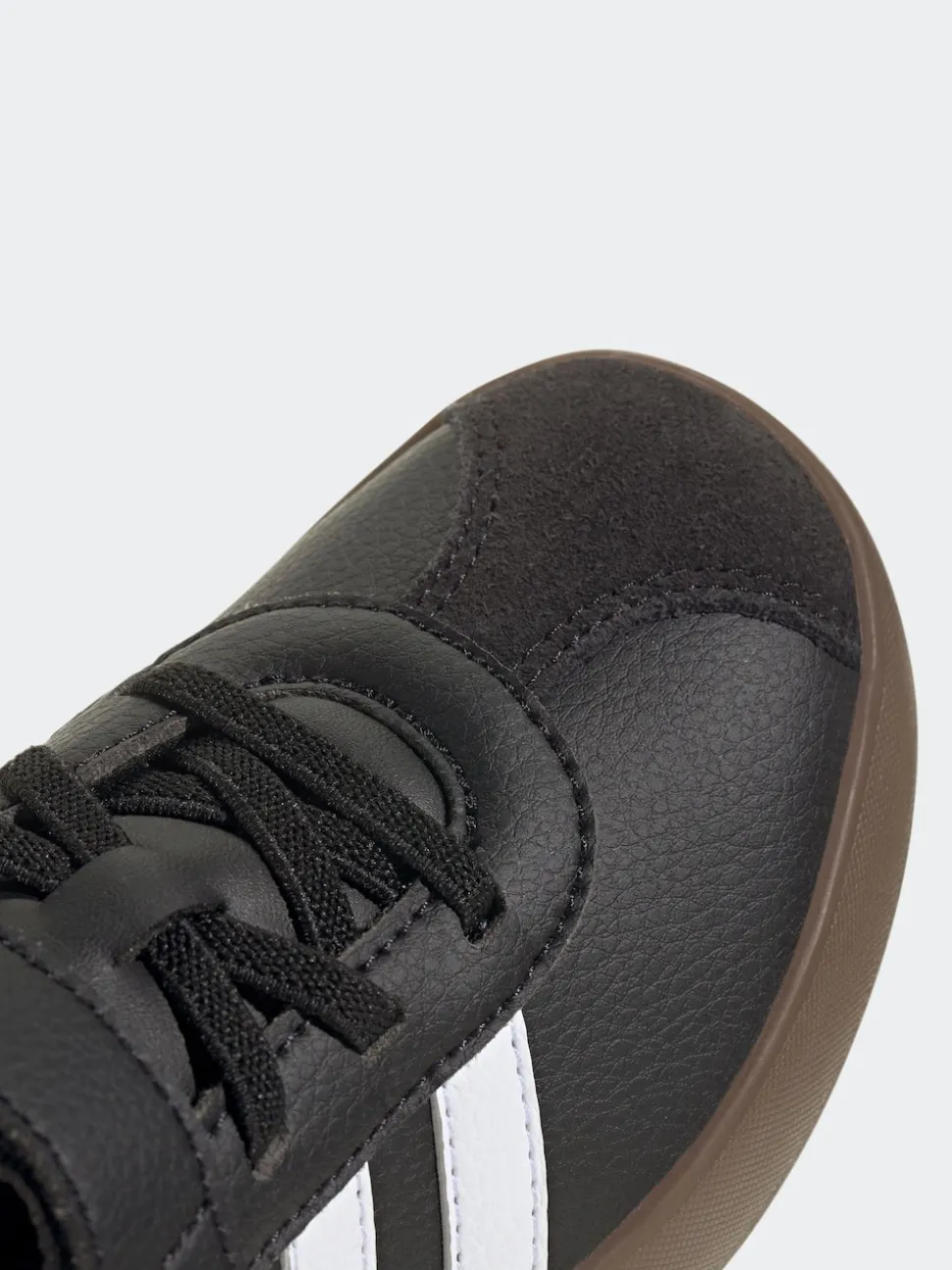 adidas Black/Tan VL Court 3.0 Hook and Loop Kids Trainers