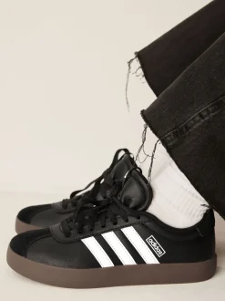 adidas Black/Tan VL Court 3.0 Kids Trainers
